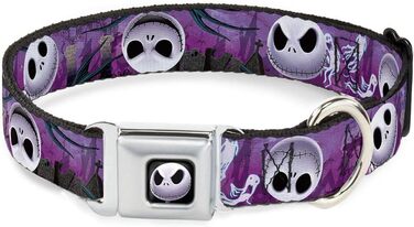 Нашийник для собак Buckle-Down Jack Expressions Ghosts in Cemetery - широкий 2.5 см, розмір 38-66 см