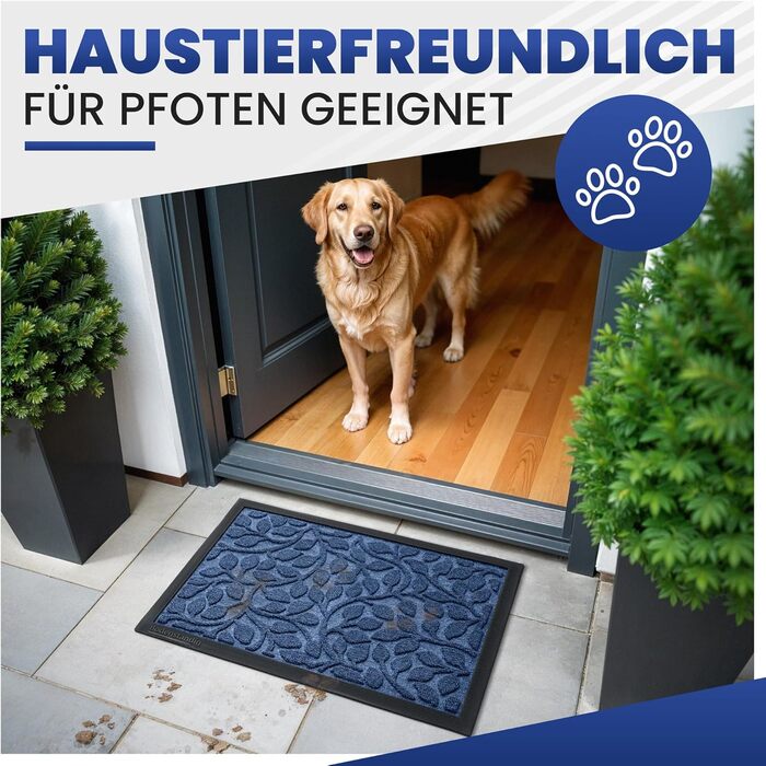 Килимок для дому та вулиці Bodenständig® - міцний, 80x120 см. Ефективно очищає взуття. Підходить для внутрішнього та зовнішнього використання.