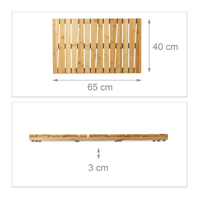 Relaxdays Bamboo Mat for Bathroom