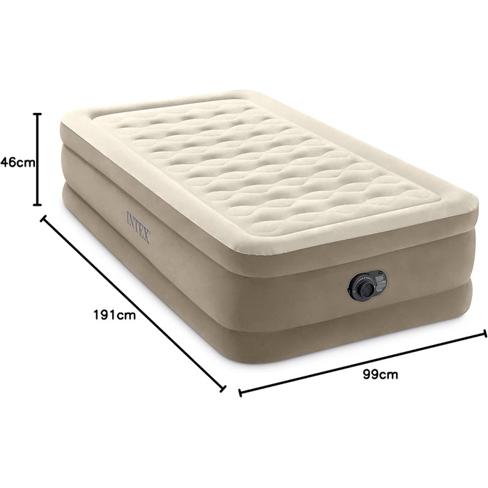Надувне ліжко Intex Twin Ultra Plush Fiber-Tech RP, 99 x 191 x 46 см (64426ND)