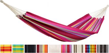 Гамаки AMAZONAS Barbados XL, бавовняний, до 200 кг, 230x150 см, для 1-2 осіб, ручна робота, Бразилія, різнокольоровий (Grenadine)