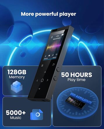 MP3-плеєр DODOSOUL з Bluetooth, FM-радіо, диктофоном та підтримкою E-Book. 128GB