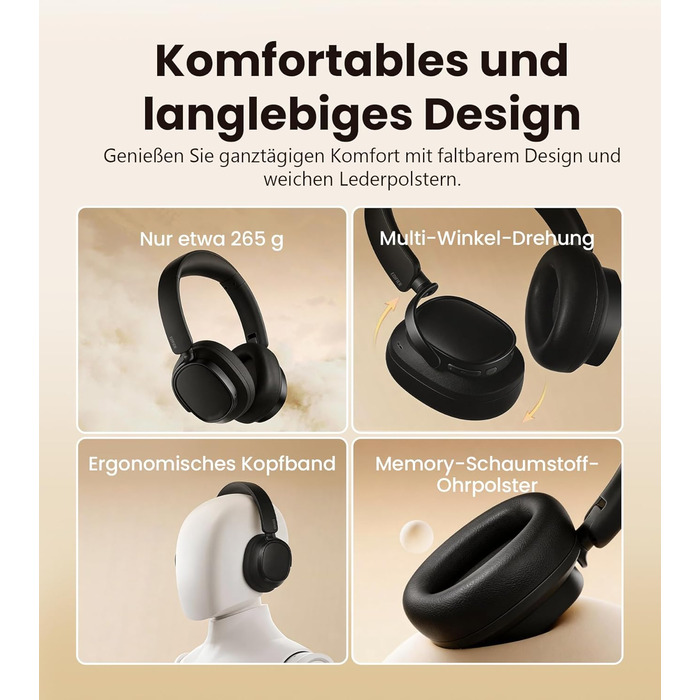 Навушники бездротові Edifier ES850NB з шумозаглушенням, Hi-Res Audio, Bluetooth 5.4, чорні