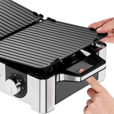Електрогриль WMF Lono Master Grill: 50x28 см, 2 зони нагріву, нержавіюча сталь, для барбекю