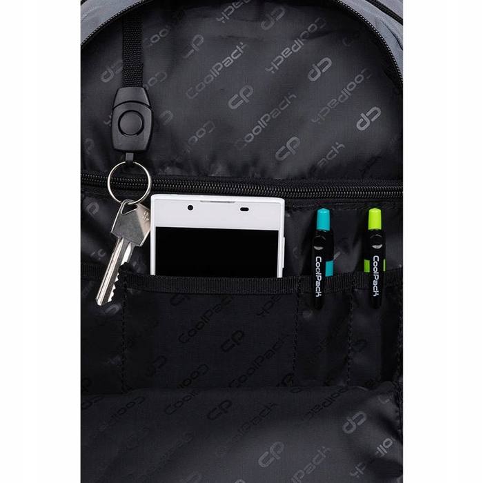 Шкільний рюкзак CoolPack багатокомパートментний, чорний, 27 л, з відділенням для ноутбука