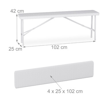 Relaxdays 3-piece folding beer garden set