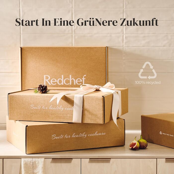 Сковорода Redchef 20 см для індукції та всіх типів плит, керамічне антипригарне покриття, без ПФОА та ПТФЕ, з ручкою з нержавіючої сталі, синя