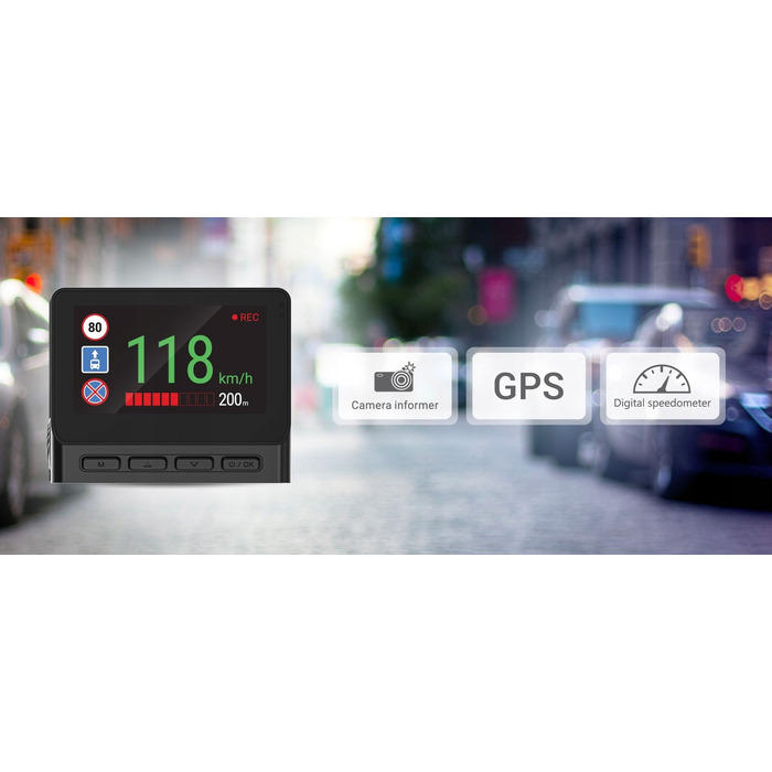 Автореєстратор Navitel RS984 4K UHD з GPS та задньою камерою, HDR/WDR