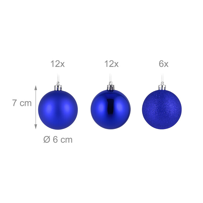 Relaxdays Set of 30 Christmas Baubles