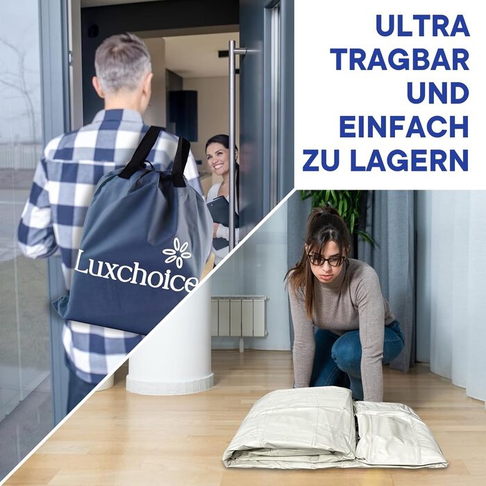 Самонадувне надувне ліжко Luxchoice Deluxe з вбудованим насосом для дому, кемпінгу, подорожей, гостьове односпальне ліжко, швидке надування за 3 хвилини, портативний матрац