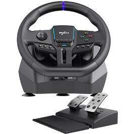 PXN V900 Gen2 Ігровий кермо з педалями Hall Effect – 16-бітне USB кермо для ПК з кутом повороту 270°/900°, вібрація, перемикачі передач та керування через додаток – сумісне з PC, Xbox, PS4, PS3, Switch