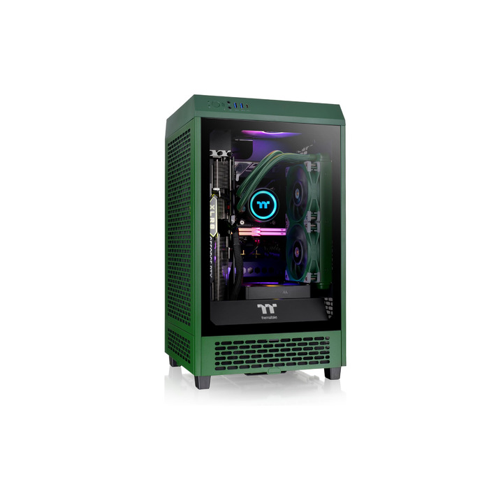 Корпус Thermaltake The Tower 200 Turquoise Mini-ITX з вертикальним кріпленням | Скло Temperate Glass | 280 мм AIO | Підтримка GPU до 380 мм | Турквіз