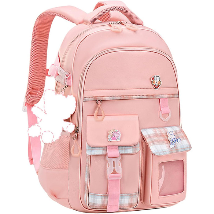 Дитячий рюкзак для дівчаток-підлітків, рожевий: зручний та водонепроникний для школи та подорожей (9-15 років)