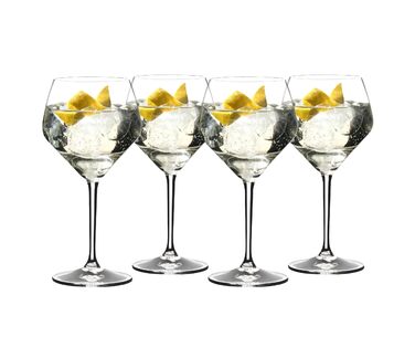 Набір келихів для джину RIEDEL 4 шт. з кришталевого скла, машинного виробництва