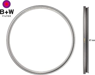 Фільтр захисний B&W T-Pro 67mm, MRC Nano, Titan-Finish, Ultra Slim, 16 шарів покриття