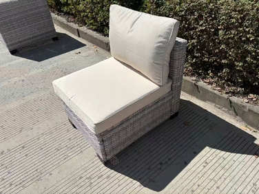 Комплект садових меблів із техноротанга GARDENOVE, сірий, 7 предметів