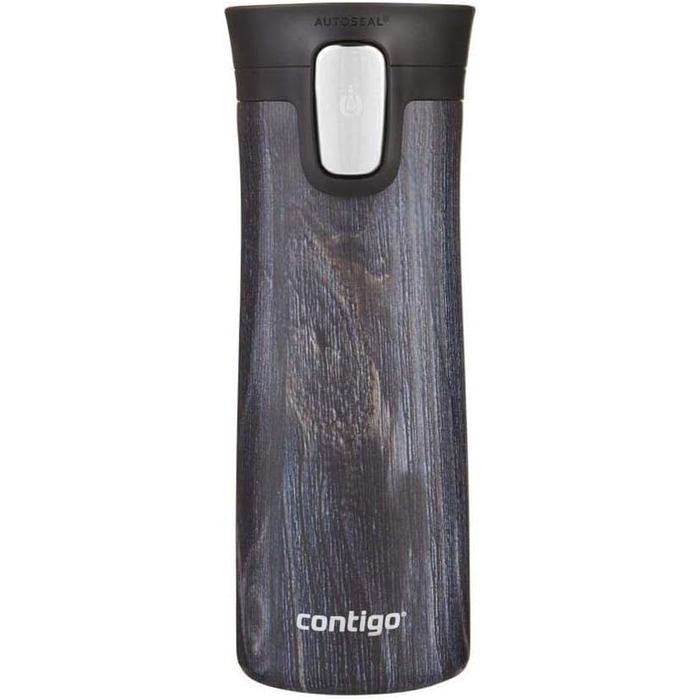 Термокружка Contigo Pinnacle Autoseal, 420 мл, нержавіюча сталь, з кришкою Easy-Clean, BPA-free, Indigo Wood