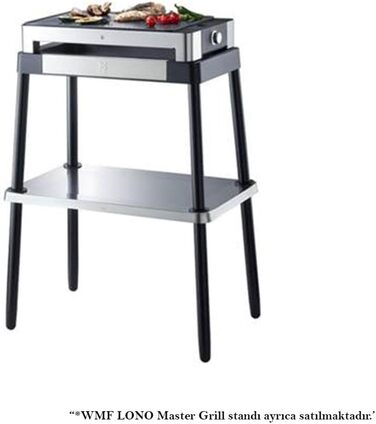 WMF Lono Table Grill with Grate, 2000W Electric Grill, Variable Temperature Control - Tabletop Grill, No Stand
