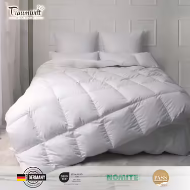 Dreamworld Nature Down Comforter Made in Germany, 135x200 cm, made of 90% down and 10% feathers, winter duvet, suitable for allergy sufferers (nomite), Öko-Tex 100 Class 1 certified, Downpass 135 x 200 cm winter duvet
