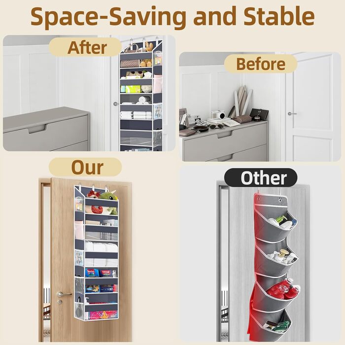 Підвісний органайзер для дверей Türorganizer з 5 кишенями, полиця для ванної кімнати, кемпінгу та зберігання речей