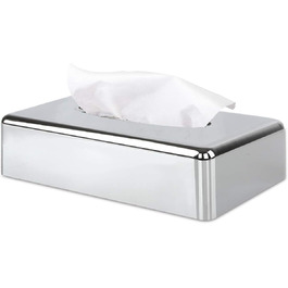 Discoball Tissue Box Holder Rectangular Tissue Box Cover Mirror Tissue Holder Stand Bathroom Tissue Organizer Stand for Home, Office, and Car (Silver)
