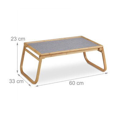 Relaxdays Folding Bamboo Bed Table