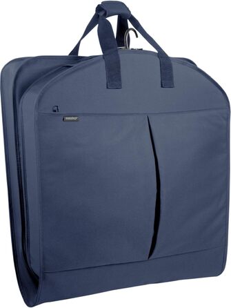 Дорожній костюмний чохол WallyBags 114 см, делюкс, велика місткість, з двома кишенями для аксесуарів, синій