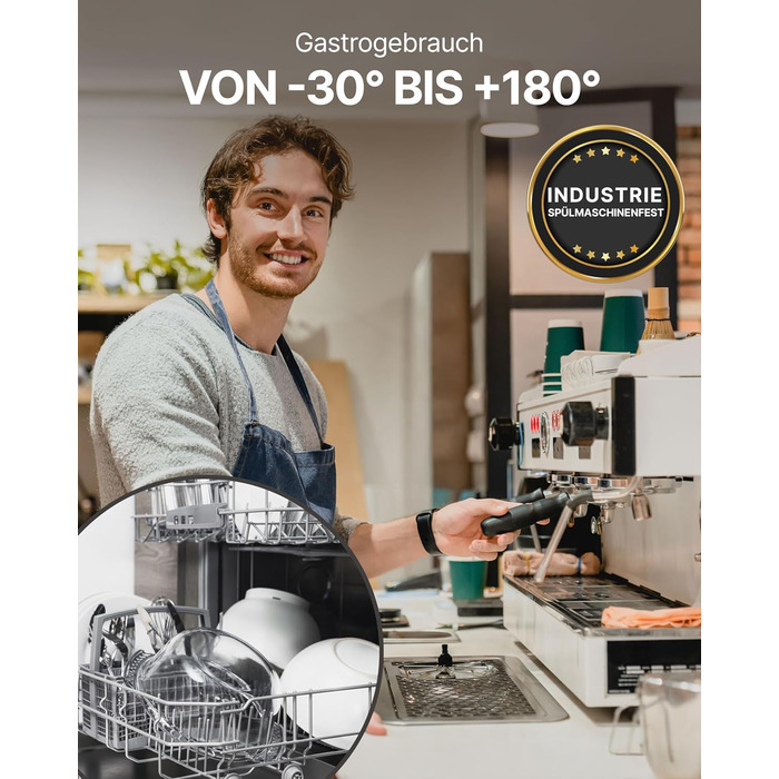 Набір кавових чашок Lemontree 4 шт. 250 мл (Borosilikatglas) - для капучіно, лате макіато, посуд для ресторану