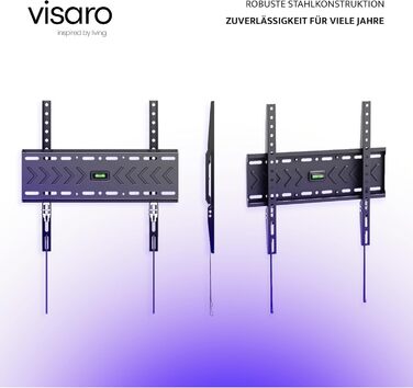 Настінне кріплення для телевізора Visaro WMF75 43-75 дюймів, LED/LCD/OLED, VESA 400x400, до 45 кг