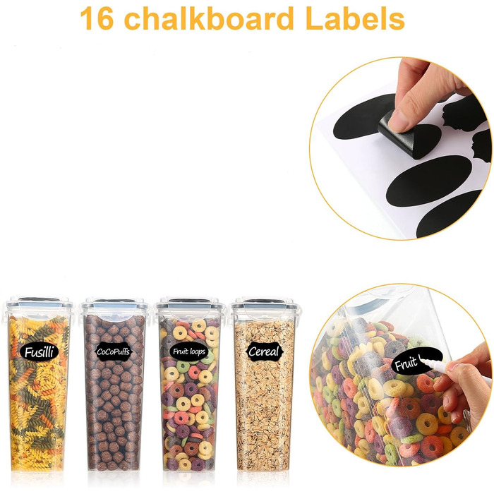 Набір контейнерів для зберігання YASHE 6 шт., 3.7L, герметичні, BPA-free, для кухні