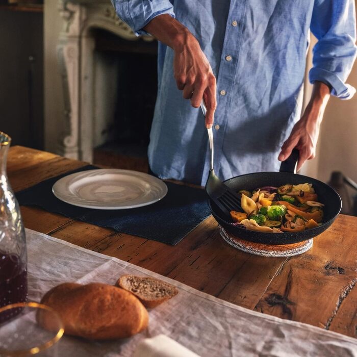 Набір антипригарних сковорідок Avilia AM Salus Hard System (16-20-24-28 см), з ізольованими ручками, виробництво Італія