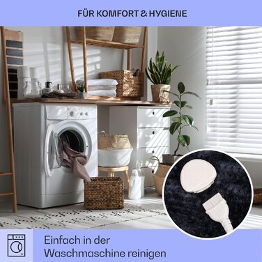 Електрична ковдра Klarstein XXL з підігрівом 120W, автоматичним вимкненням, для ліжка, дивана та кемпінгу, велика, енергозберігаюча, пральна, сіра (200x180 см)