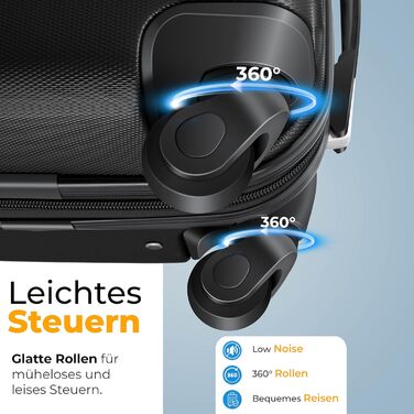 Чемодан KESSER® середній з жорсткою обшивкою | Вага для чемоданів + бірка для багажу | Чемодан-роликовий, з кодовим замком, 4 колеса, ABS, телескопічна ручка (66x45x28см / 84л)