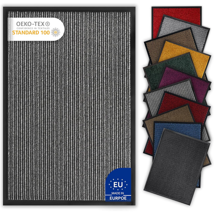 Килимок для дому 40x60 см (смугастий) - міцний, поглинаючий бруд, внутрішній килимок