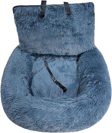 Автокрісло для собак | Підстилка-ліжко в авто | Знімне автокрісло для тварин | Безпечний крісло-ліжко для собак | М'яке, тепле автокрісло-ліжко для собак, сірий колір