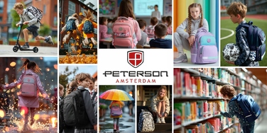 Багатовідсіковий шкільний рюкзак Peterson, фіолетовий, 23 л