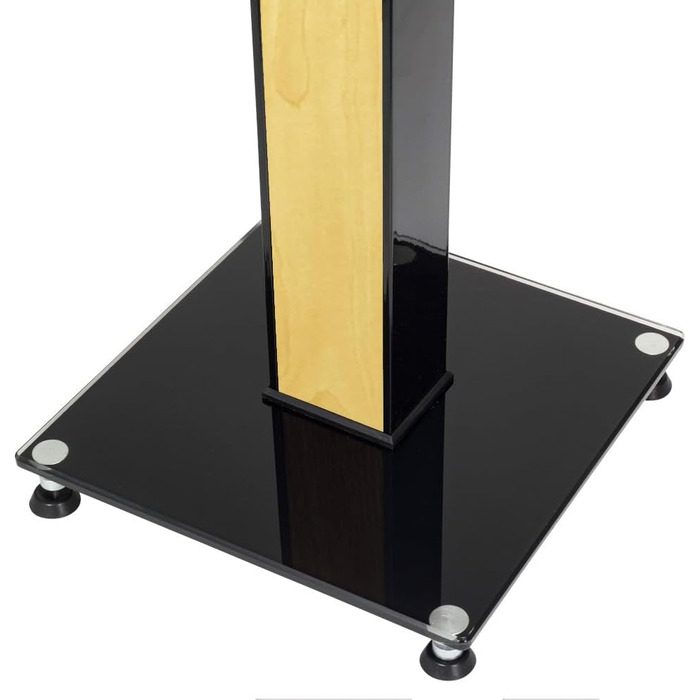 Ексклюзивні підставки для колонок BS03 чорного глянцю з декоративною вставкою (з акорну)