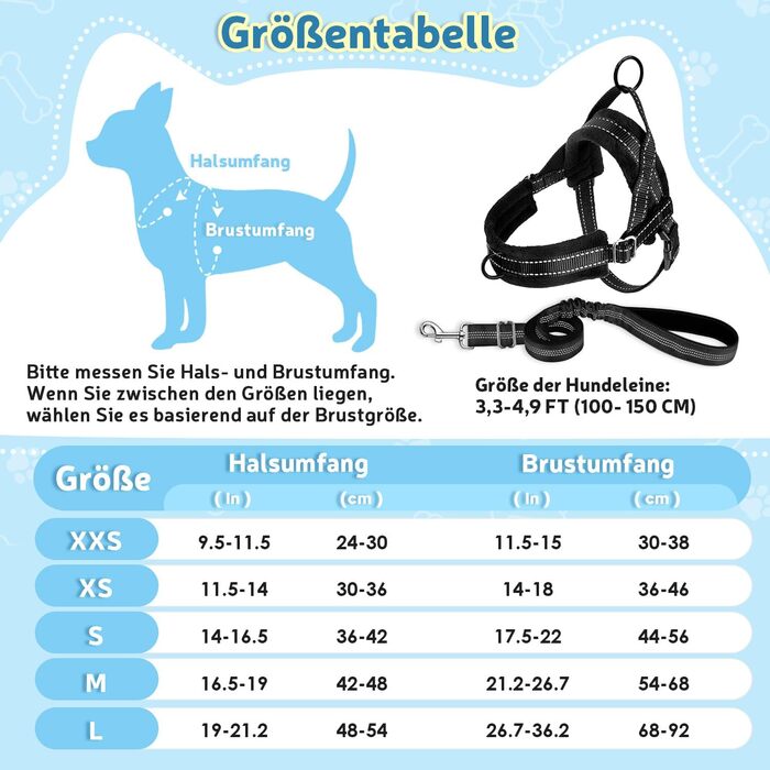 Шлейка для собак середнього та малого розміру з повідком, м'яка, не тягне, чорна, розмір S