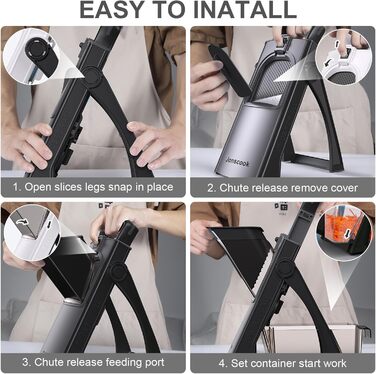 Мандаліна для кухні Mandoline Plus: безпечний нарізник, подрібнювач овочів, регульована товщина, чорний