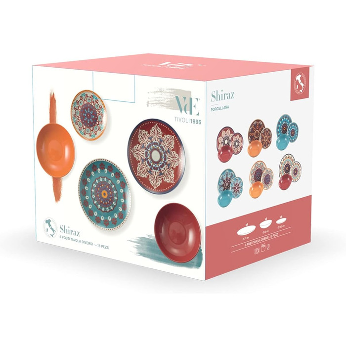 Villa d'Este Home Tivoli Shiraz: 18-частинний порцеляновий сервіз для обіднього столу