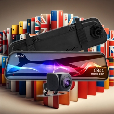 Автомобільний відеореєстратор Ondra Full HD 170° з камерою заднього виду, 9,66