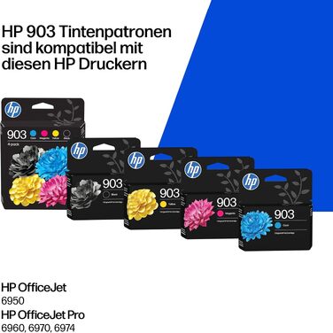 Оригінальний чорний картридж HP 903 (нова версія) для принтерів HP