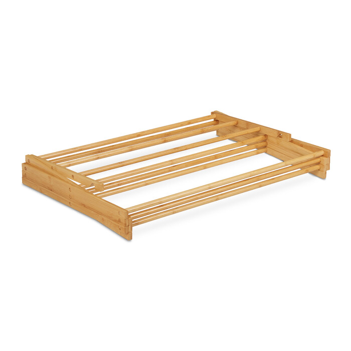 Relaxdays Extendable Bamboo Towel Rack