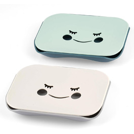 Набір з 2 мисок для мила з піддоном: милотримач для душу, мильниця для ванної кімнати та кухні