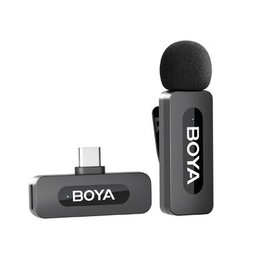 Мікрофон BOYA BY-V10 USB-C: Бездротовий мініатюрний мікрофон з шумозаглушенням для Android, смартфонів, ноутбуків, YouTube, подкастів, Facebook, Vlogging