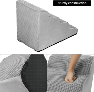 Сходинки для собак QWORK® - 4 сходинки, 74x40x52 см. Зручні та міцні сходи для домашніх тварин. Легко миються.