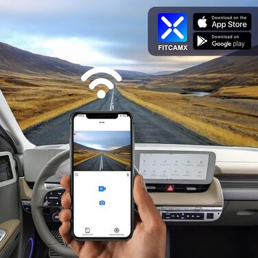 Відеореєстратор Fitcamx 4K UHD для Hyundai IONIQ 5 (2022-2024) SEL Limited з автозатемненням дзеркала, WiFi, нічна зйомка, G-сенсор, 64GB, Plug & Play