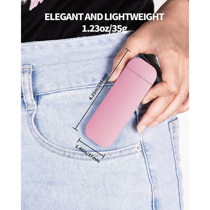 Кліпса-лампа для читання HEMONNKAM, рожева, акумуляторна, світло для читання в ліжку