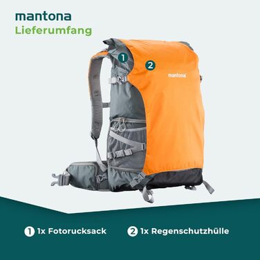 Рюкзак для камери Mantona elementsPro 50 Orange – професійний, для фотографів, 15