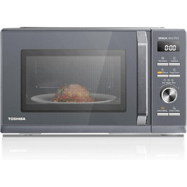 Мікрохвильова піч Toshiba MW3-AG25PFI(MG) з грилем та функцією духовки - 25L, 900W Inverter, 1100W Grill, вбудована, цифрова, 57dB, Chef-Abtauung, сірий колір Morandi, 25L, гриль, інвертор
